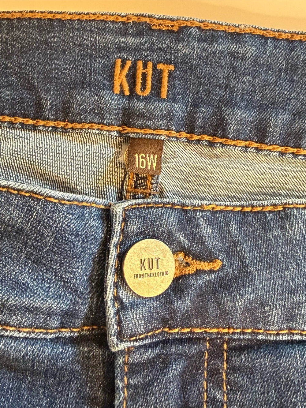 Kut from the Kloth Womens Boot Cut Cotton Denim Jeans Medium Blue Wash Size 16W - Picture 13 of 16